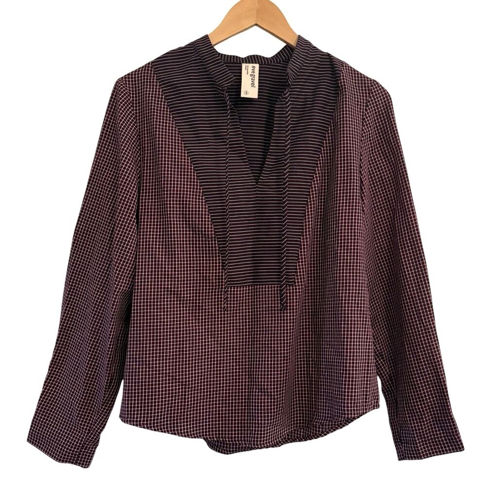 Eve Gravel Adeona Blouse Women’s Size Medium Relaxed Chic Quiet Luxury Cotton